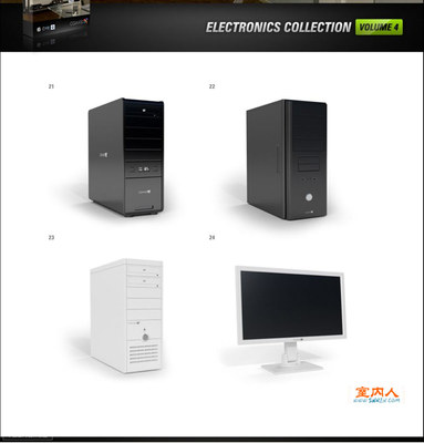 精致电子电器产品模型下载 带贴图的先进电器资源指南